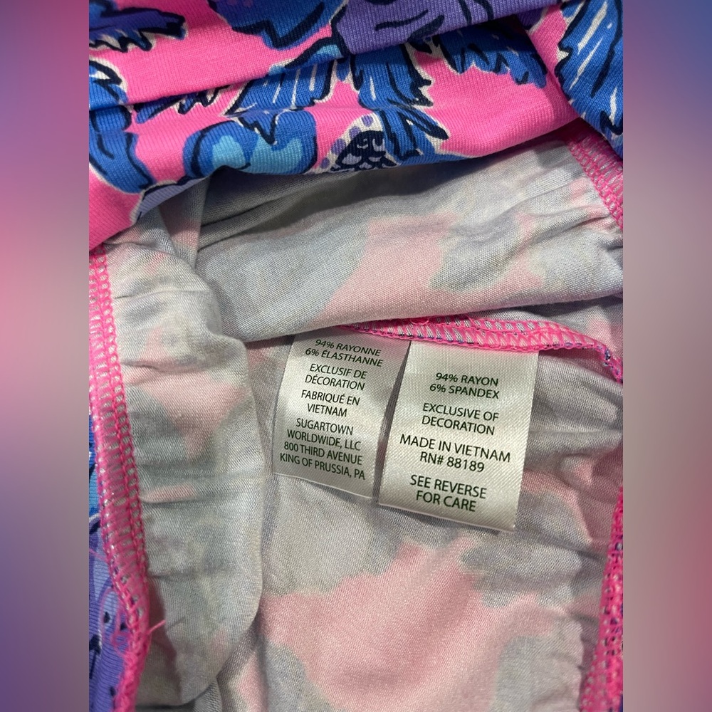 Lilly Pulitzer Bowen Halter Top in Soleil Pink Palm Paradise Print Size XXS NWOT - Picture 8 of 8